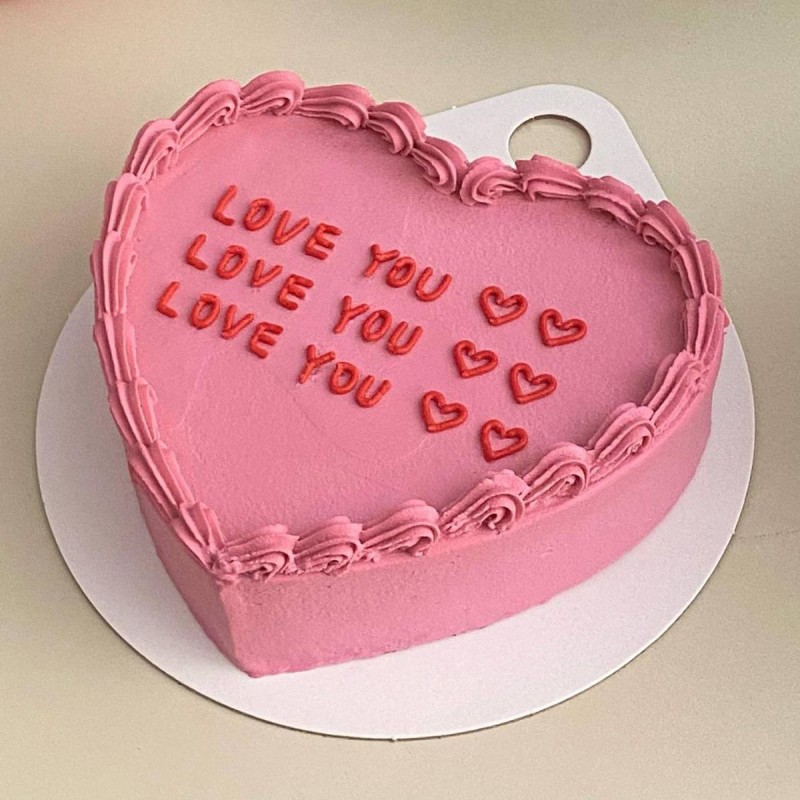 Heartfelt Love You Cake