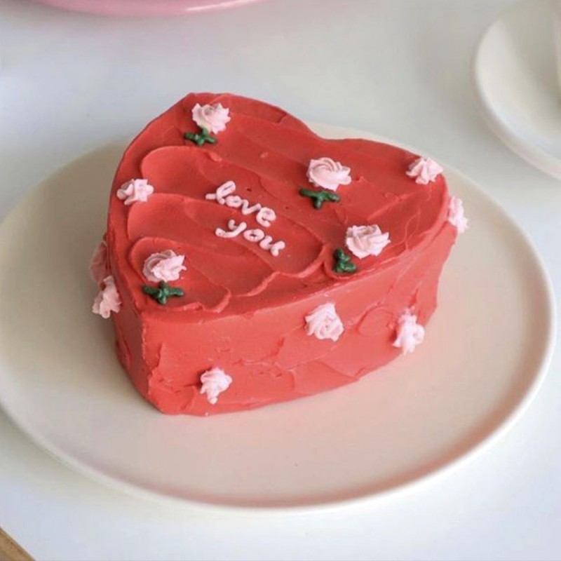 Love You Heart Shape Cake