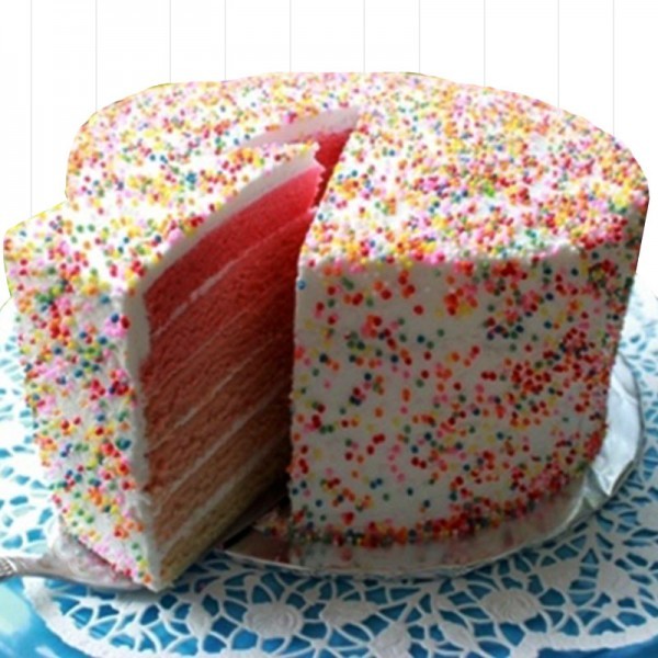Half Kg Rainbow Vanilla Cream Cake 