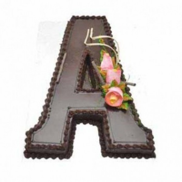 3 Kg Alphabet Letter Chocolate Cream Cake