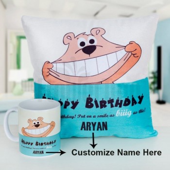 Personalised Mug and Cushion for Birthday