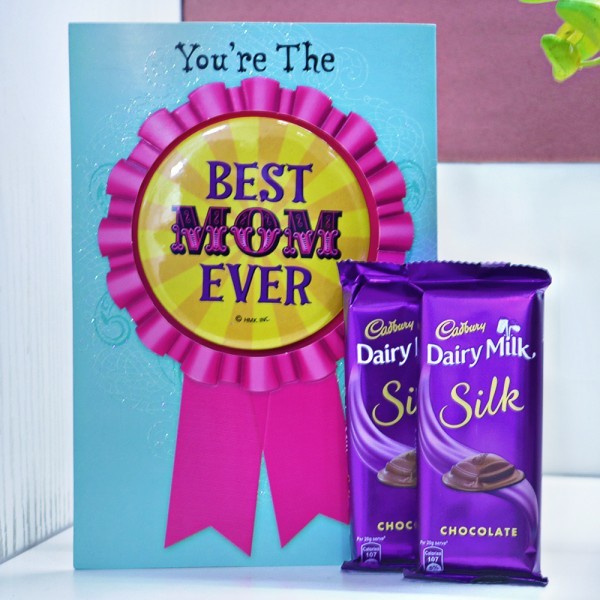 Pack of 2 Dairy Milk Silk Chocolate with Greeting Card