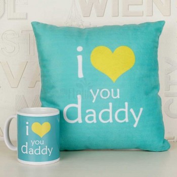 I Love you Daddy Printed Mug and Cushion