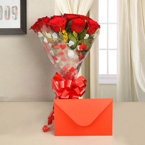Greeting Card Flower Combo