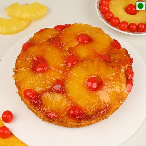 1 kg Pineapple Fruit Eggless Dry Cake