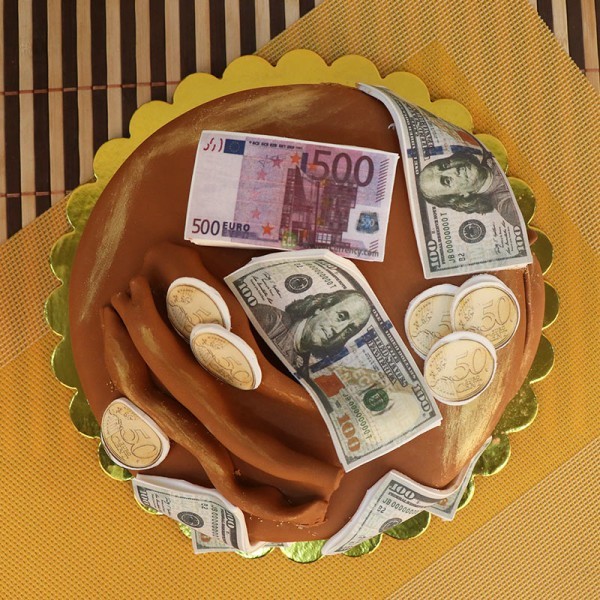 Money Theme Designer Fondant Cake