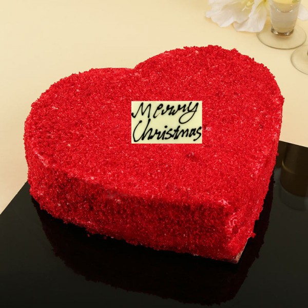 Christmas Red Velvet Heart Cake- MyFlowerTree
