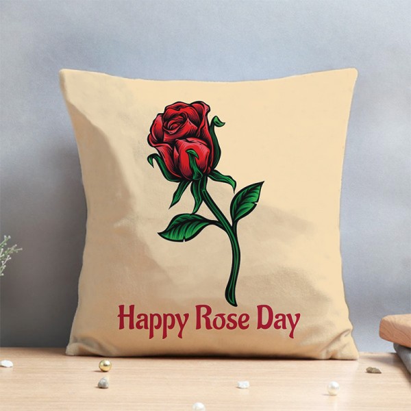 Happy Rose Day Cushion