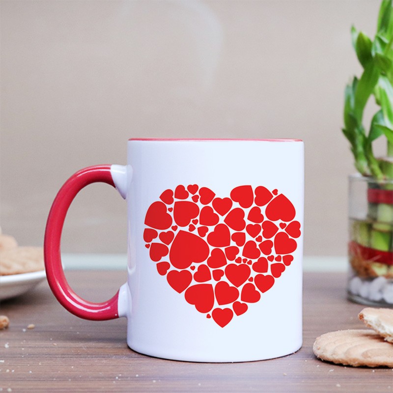 Red Heart Designer Coffee Mug