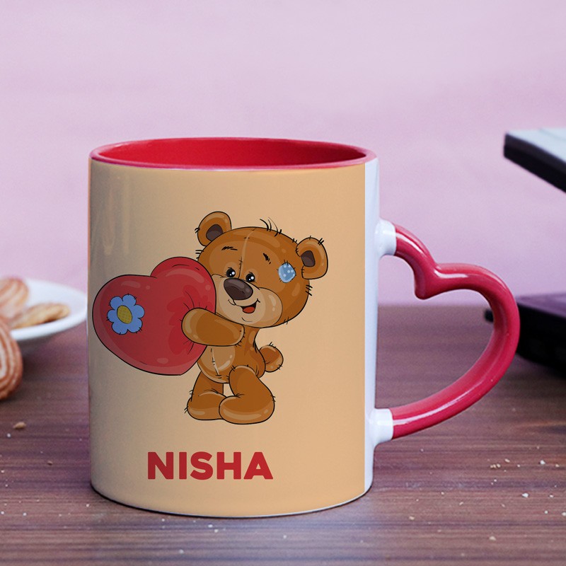 Teddy Printed Personalised Name Coffee Mug