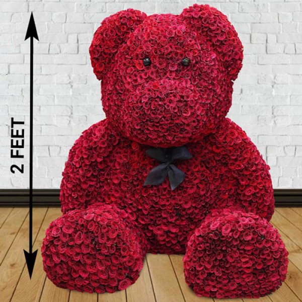 1000 Red Roses Teddy Arrangement