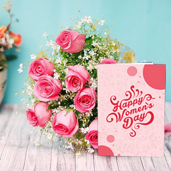 Womens Day Pink Bloom Roses