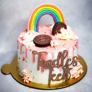 1 Kg Rainbow Theme Cream Cake