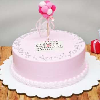 Birthday Theme Strawberry Cake