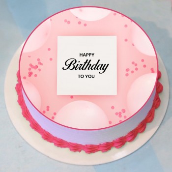 Half Kg Strawberry Photo Cake for Birthday