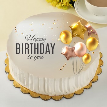Coffee Photo Cake for Birthday