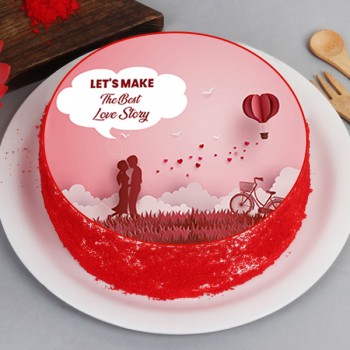 Red Velvet Photo Cake