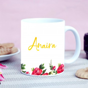 Floral Theme Personalised Mug