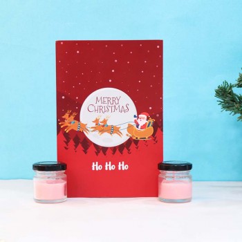 Christmas Greeting Card with Scented Candles