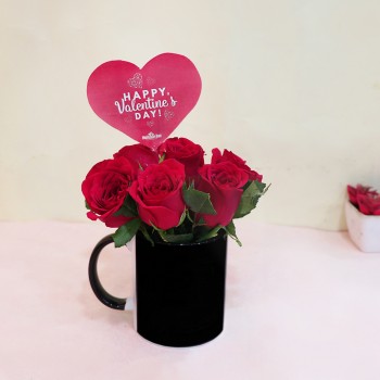 Valentines Mug with Roses