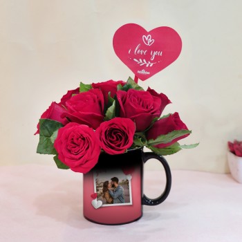 Valentines Day Mug with Roses
