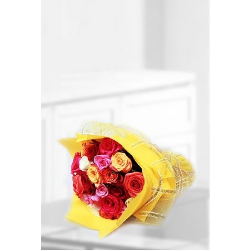 A Bouquet Of Dozen Mix Roses