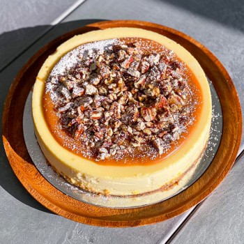 Salted Caramel Pecan Cheesecake by La Petite Bakery