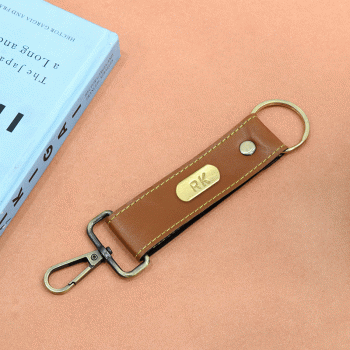 Brown Personalised Keychain