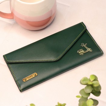 Green Personalised Wallet for Women