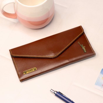 Dark Brown Personalised Wallet for Women