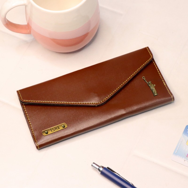 Dark Brown Personalised Wallet for Women