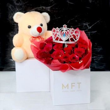 Teddy Luxury Floral Hamper