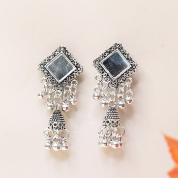 Magnificent Silver Jhumkas