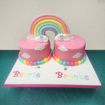 Twins Birthday Cake