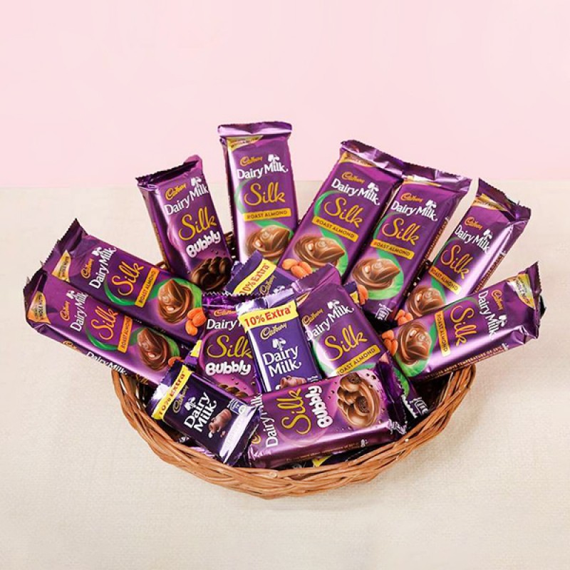 Bubbly Silk Chocolate Basket