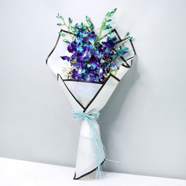 6 Blue Orchids - Arica Palm Leaves - Blue special paper
