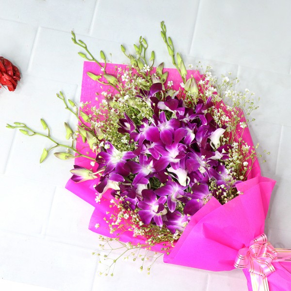 Purple Orchids Bunch