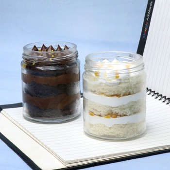 Set of Chocolate Truffle and Black Forest Jar Cake