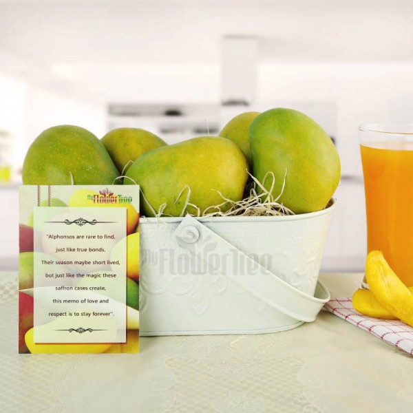 One Tin Container of 1 Kg Mangoes