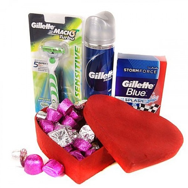 Gillettes Shaving Kits and Chocolates Box