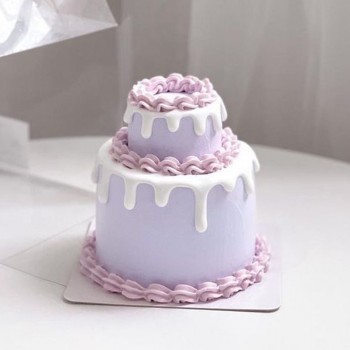 Vanilla Two Tier Cream Cake