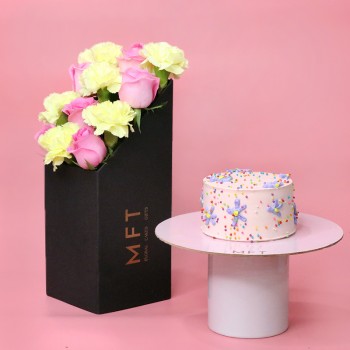 Roses with Carnations Floral Box