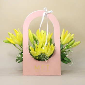 Golden Bloom Lily Handbag