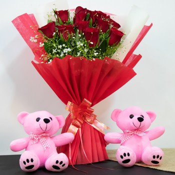 Send Teddy Bears Gift Big 15 Inch Online Rs425  FlowerAura