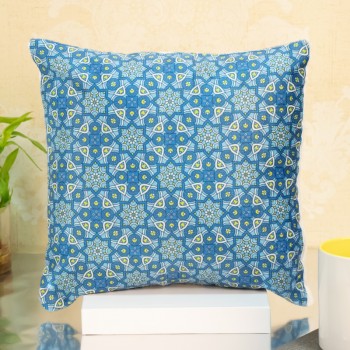 Solid Blue Pattern Cushion