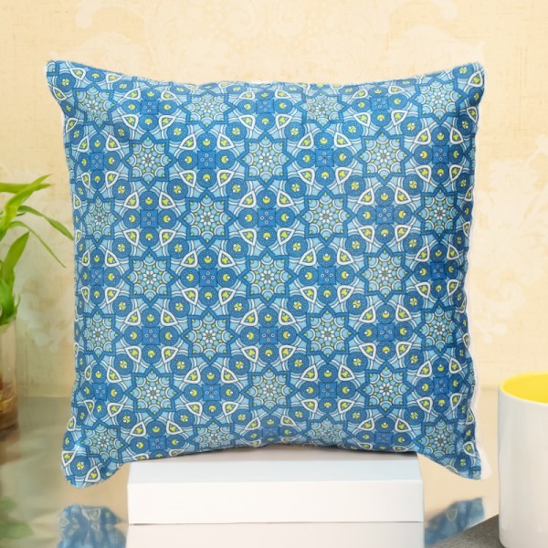Solid Blue Pattern Cushion- MyFlowerTree