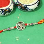Beautiful Silver Ganesha Rakhi