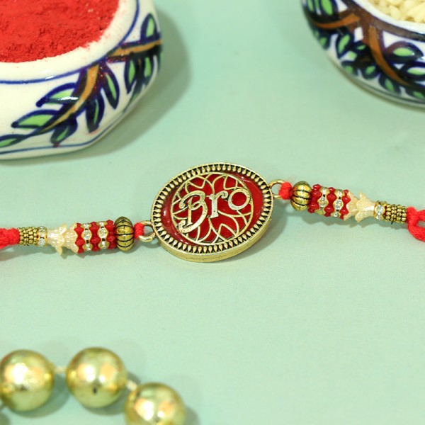 Lucky Charm Meenakari Bro Rakhi