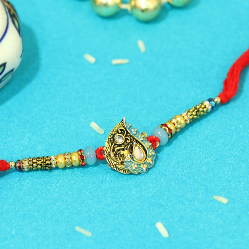 Diamond Leaf Rakhi