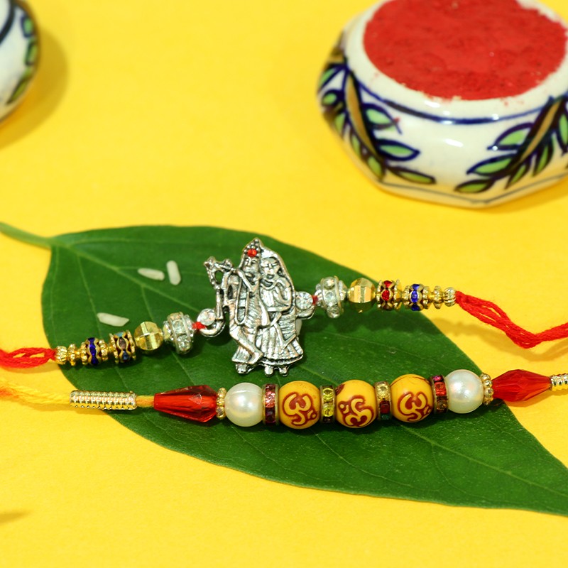 gold and silver rakhi